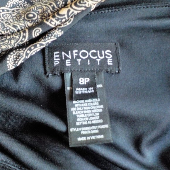 *Black and Tan Tunic/Shift Dress- Size 8P - Picture 4 of 5